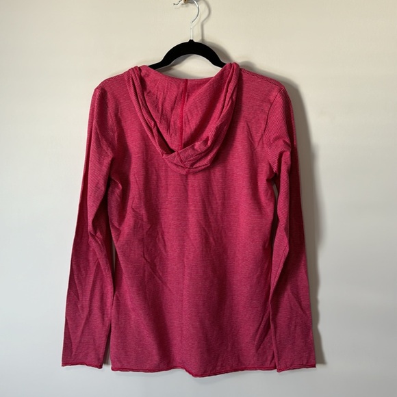 Life is Good Womens Long Sleeve Pullover Striped Hooded - Picture 4 of 4